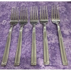 Wallace WAS244 Stainless Steel Flatware Salad Forks Fork Set Of 5